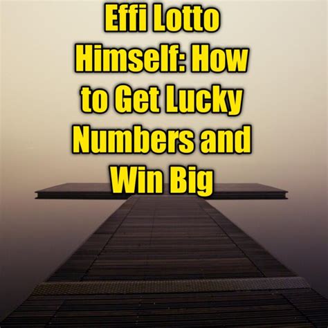Effi's Guide to Winning Big in Lotto .
